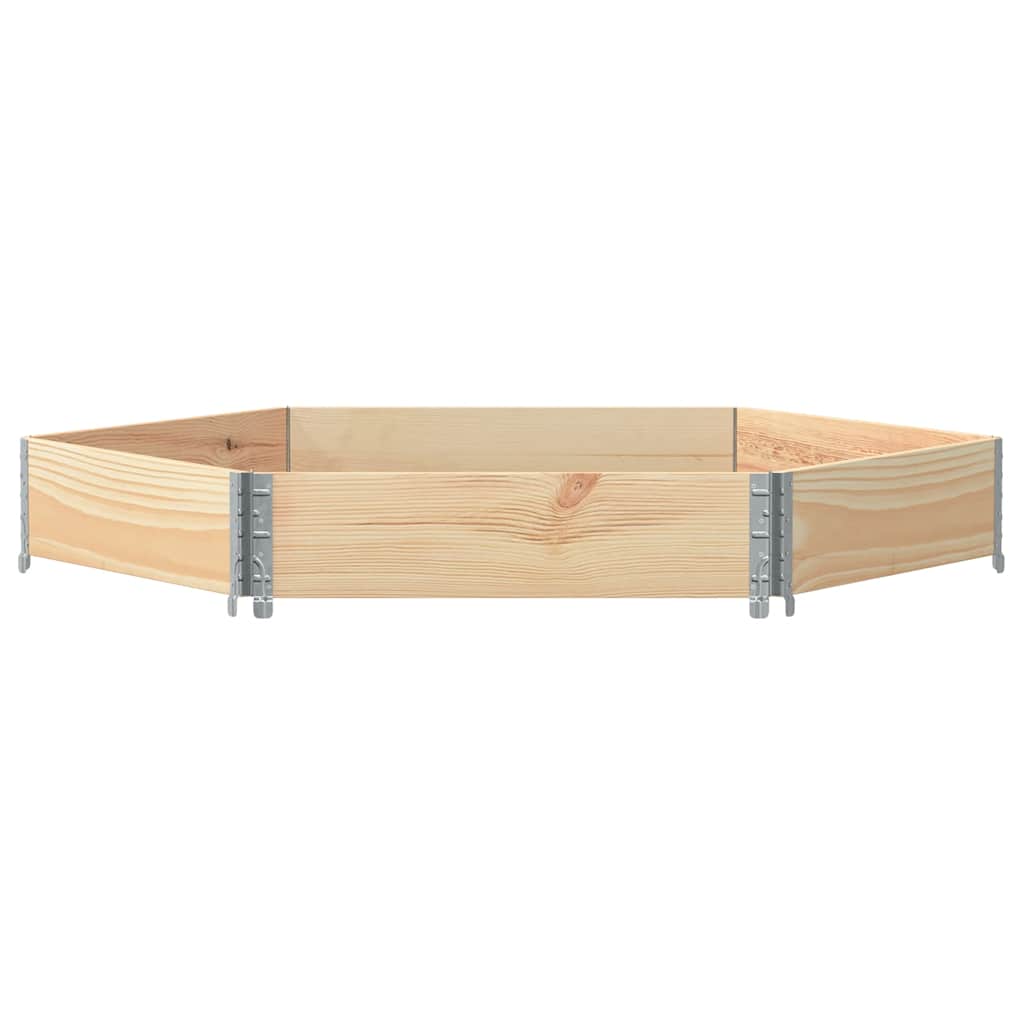 Fioriera Rialzata Esagonale 160x160cm Legno Massello di Pino