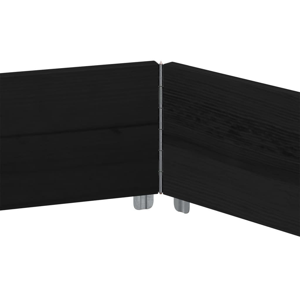 Fioriera Rialzata Esagonale Nera 160x160cm Legno di Pino