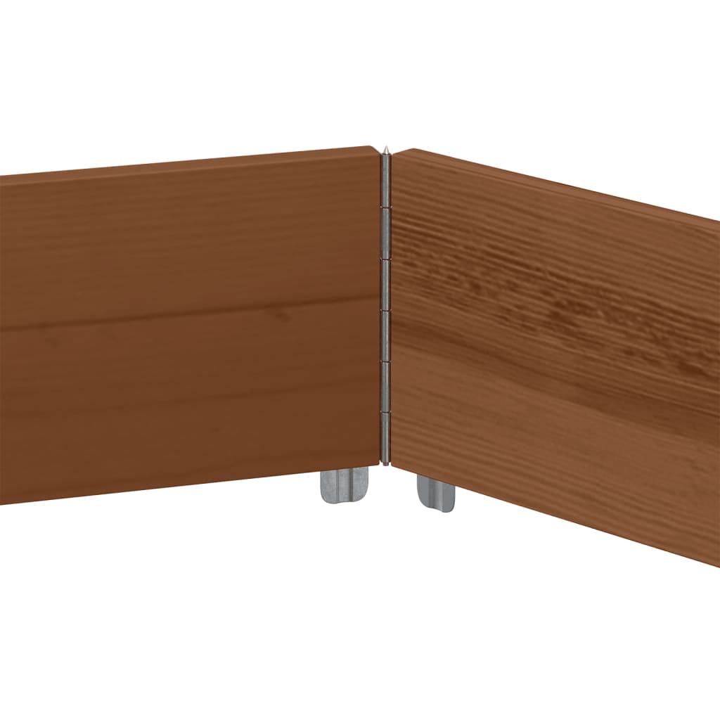 Fioriera Rialzata Esagonale Marrone 160x160 cm Legno di Pino