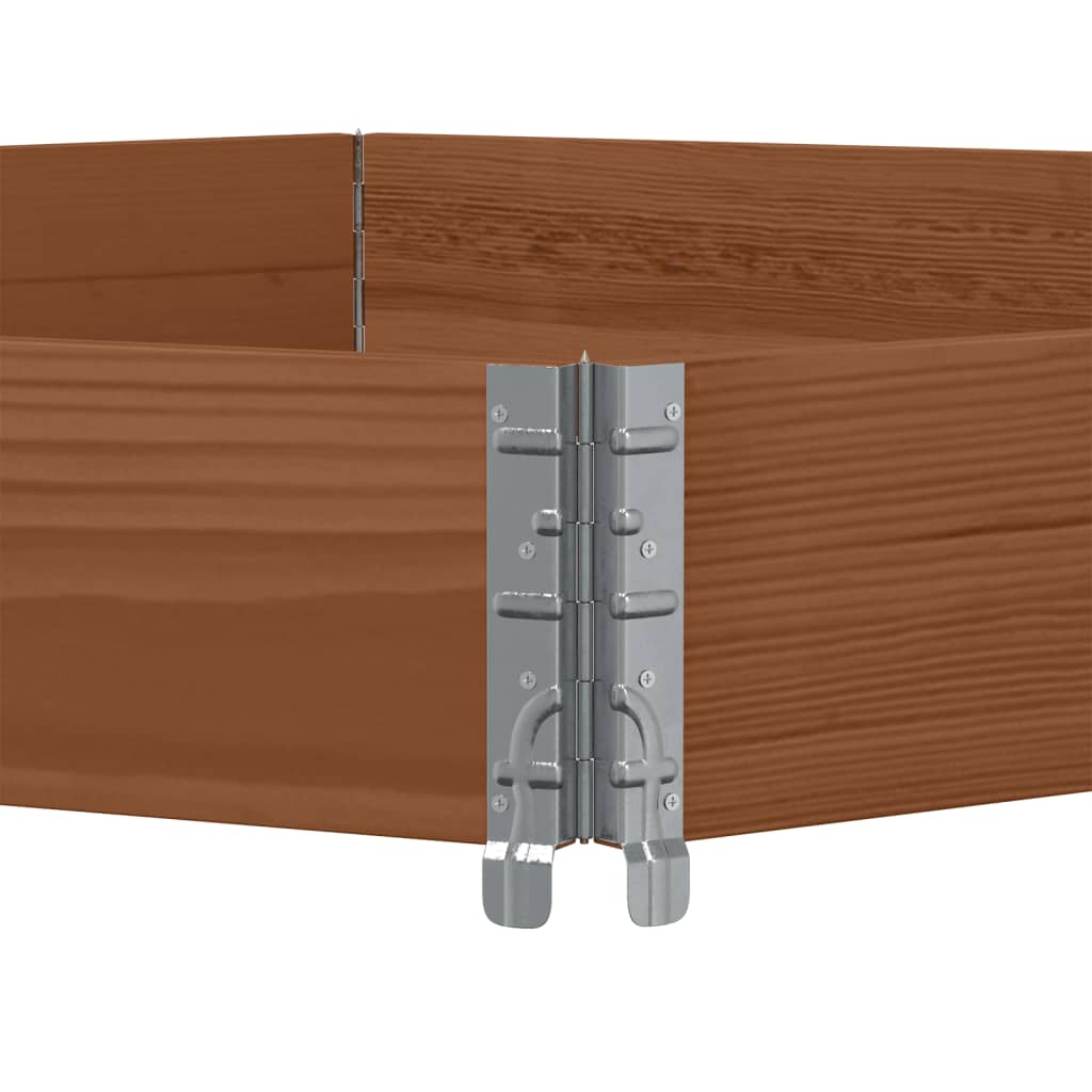 Fioriera Rialzata Esagonale Marrone 160x160 cm Legno di Pino