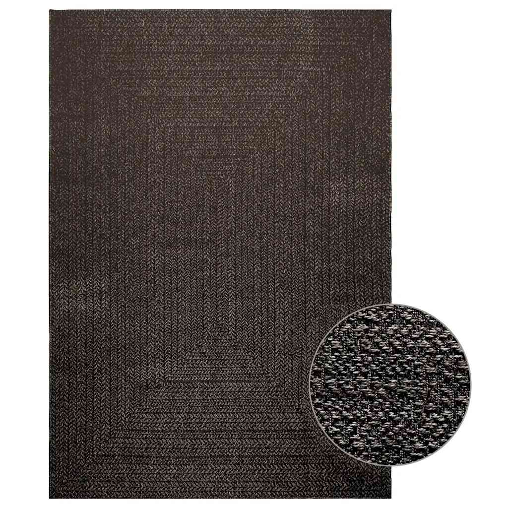 Tappeto ZIZUR Antracite 160x230 cm Aspetto Iuta Interni Esterni