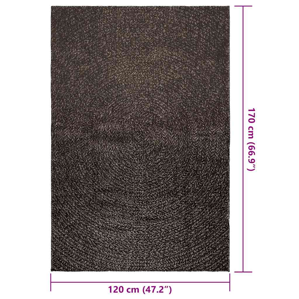 Tappeto ZIZUR Antracite 120x170 cm Aspetto Iuta Interni Esterni