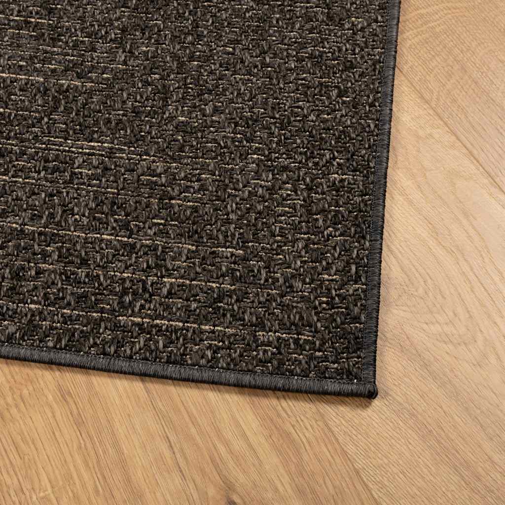 Tappeto ZIZUR Antracite 200x290 cm Aspetto Iuta Interni Esterni