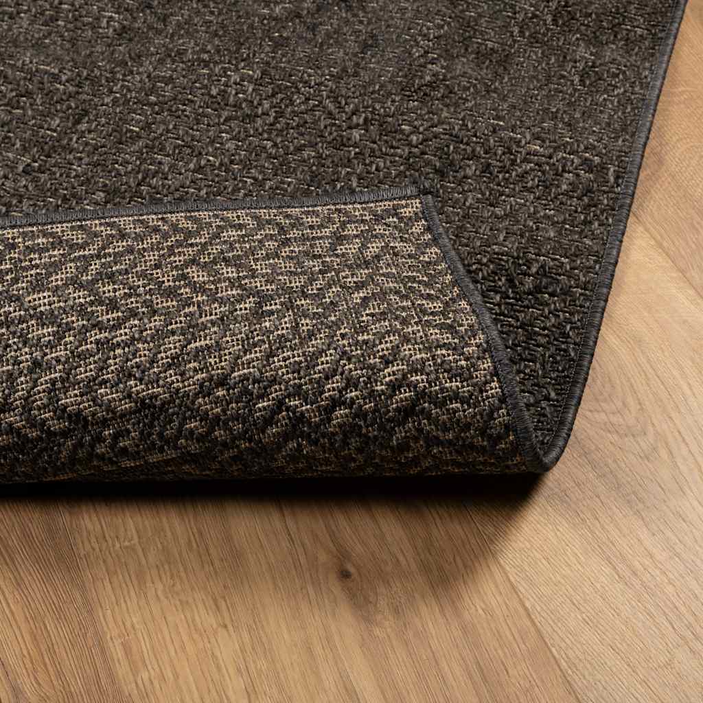 Tappeto ZIZUR Antracite 200x290 cm Aspetto Iuta Interni Esterni