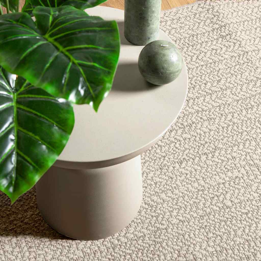 Tappeto ZIZUR Crema 120x120 cm Aspetto Iuta Interni ed Esterni
