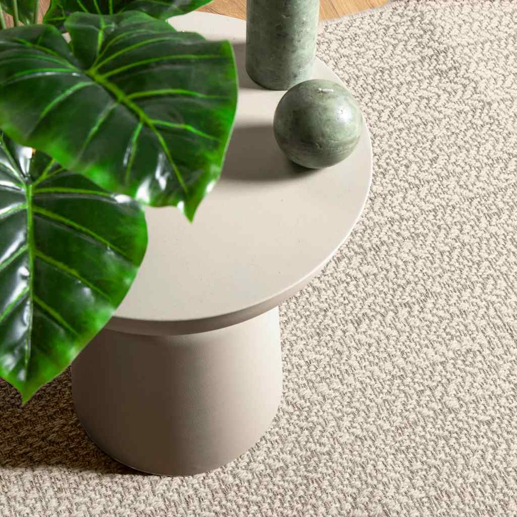 Tappeto ZIZUR Crema 200x200 cm Aspetto Iuta Interni ed Esterni