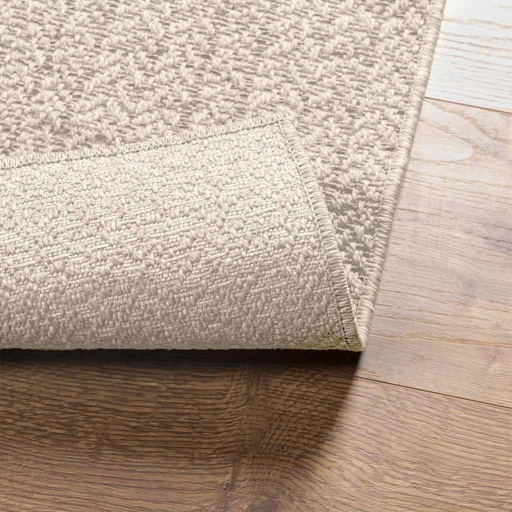 Tappeto ZIZUR Crema 200x290 cm Aspetto Iuta Interni ed Esterni