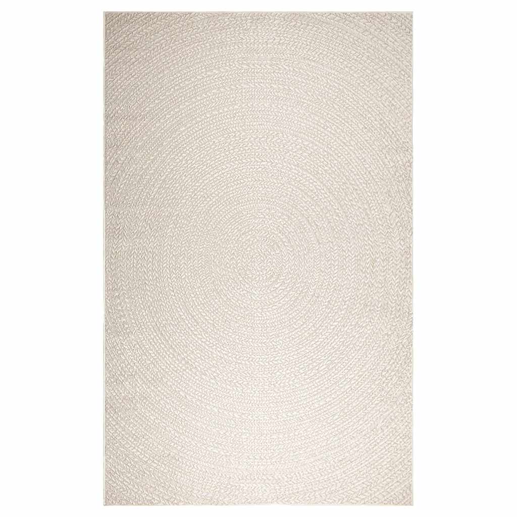 Tappeto ZIZUR Crema 200x290 cm Aspetto Iuta Interni ed Esterni