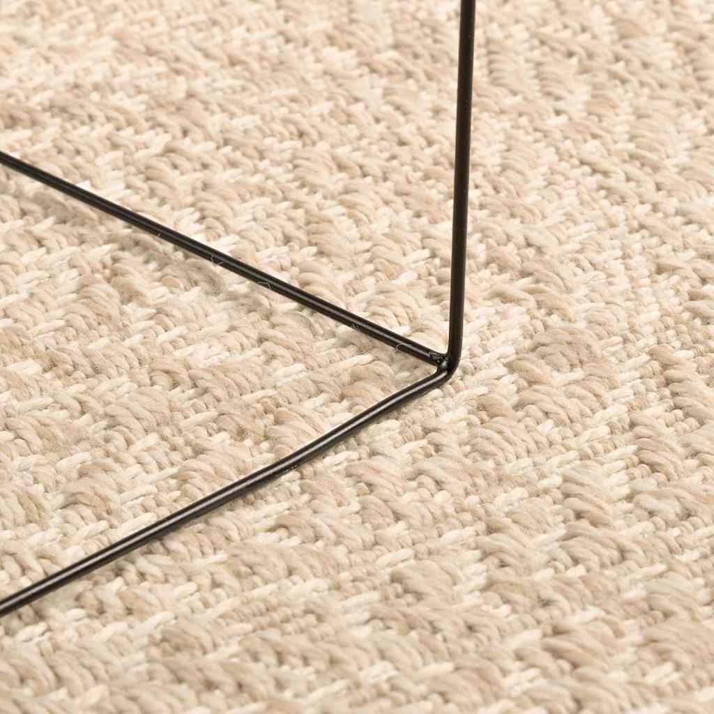 Tappeto ZIZUR Beige Ø 120cm Aspetto Iuta per Interni ed Esterni