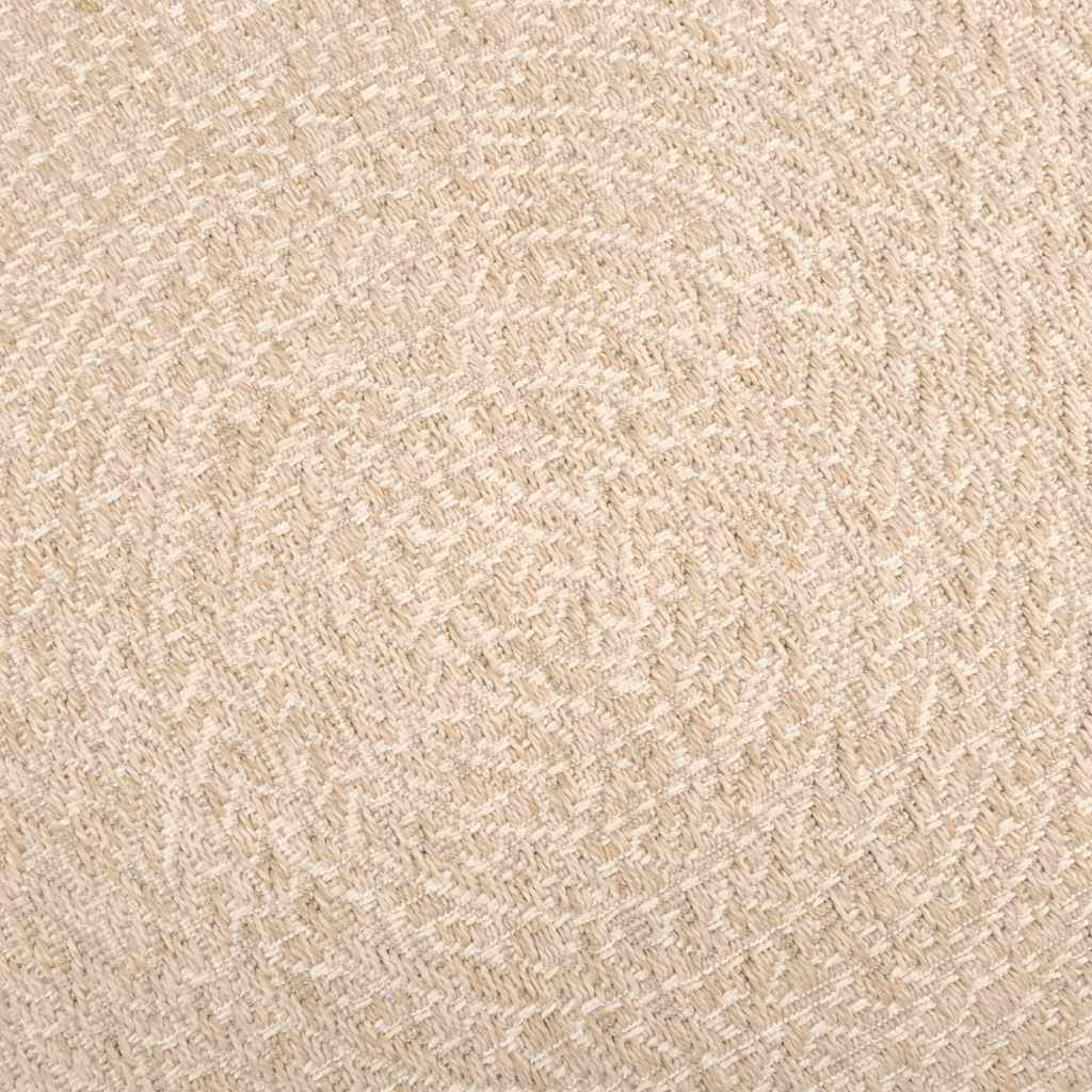 Tappeto ZIZUR Beige Ø 120cm Aspetto Iuta per Interni ed Esterni