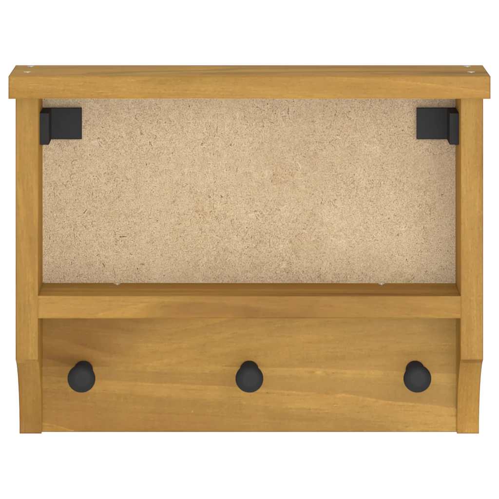 Appendiabiti da Parete SANDNES 45x12x35 cm in Legno di Pino