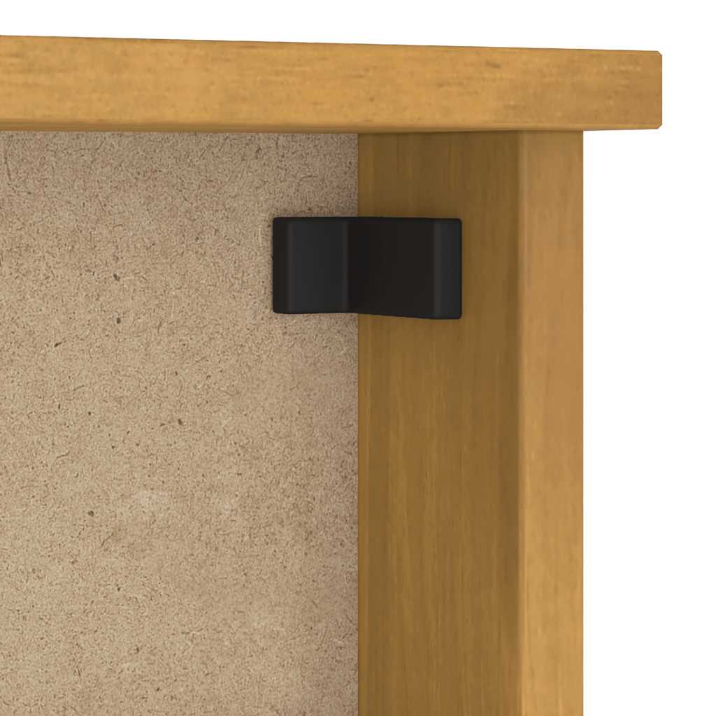 Appendiabiti da Parete SANDNES 45x12x35 cm in Legno di Pino