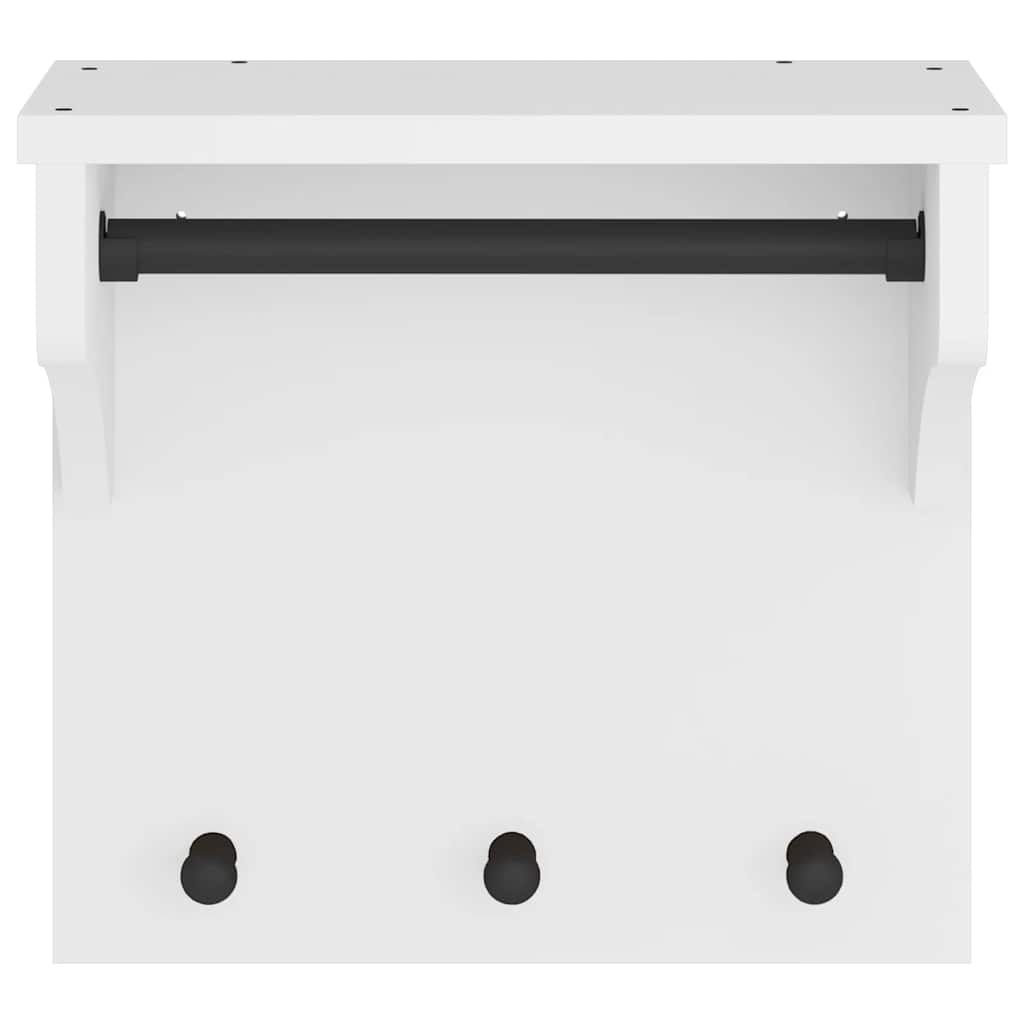 Appendiabiti da Parete SANDNES Bianco 43x30x42 cm Legno di Pino