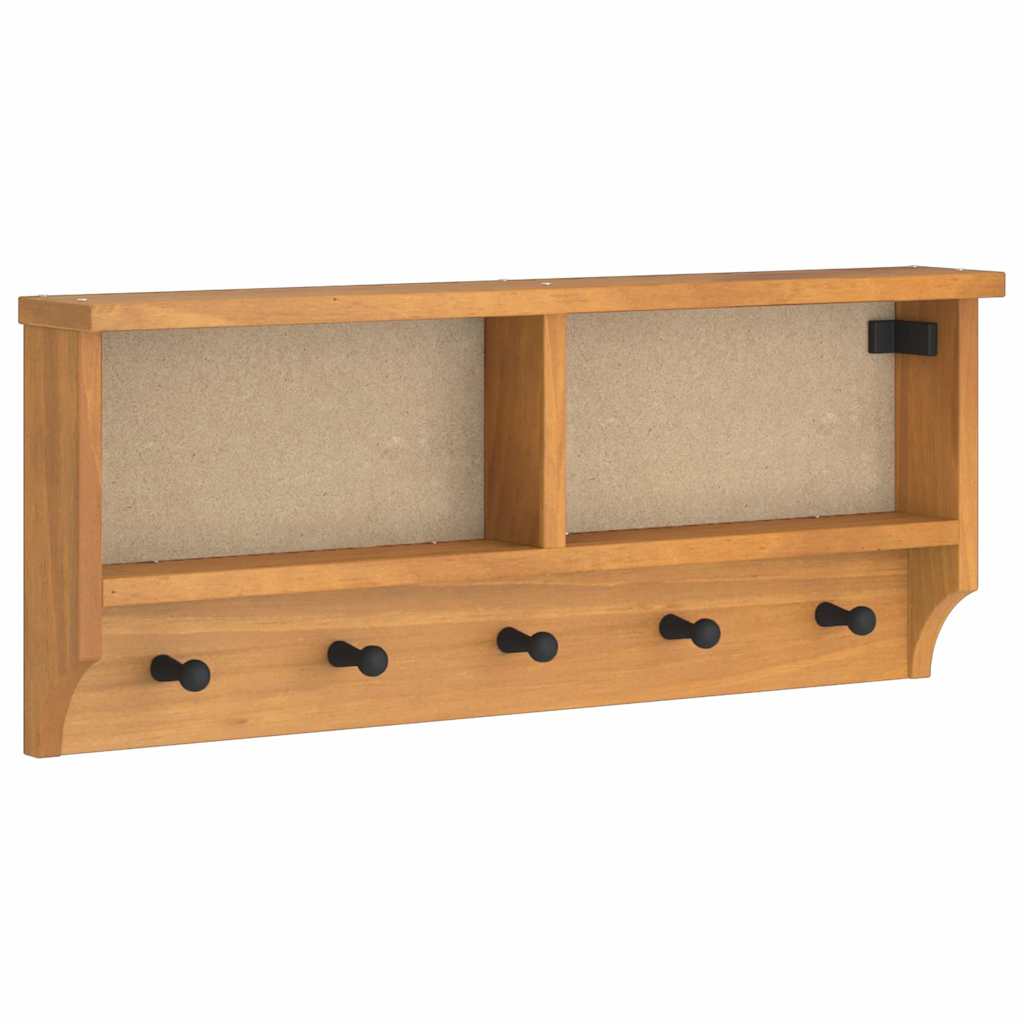 Appendiabiti da Parete SANDNES 87x12x35 cm in Legno di Pino