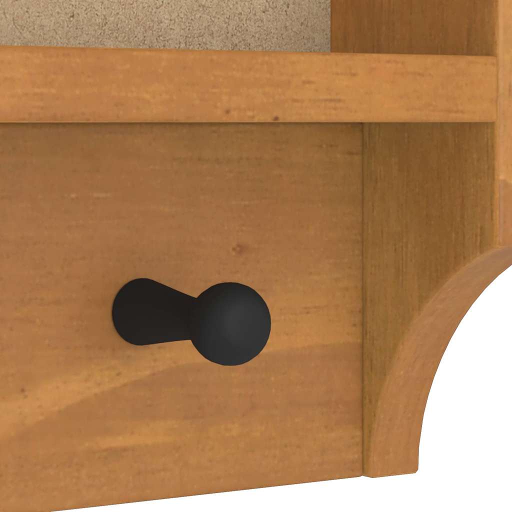 Appendiabiti da Parete SANDNES 87x12x35 cm in Legno di Pino