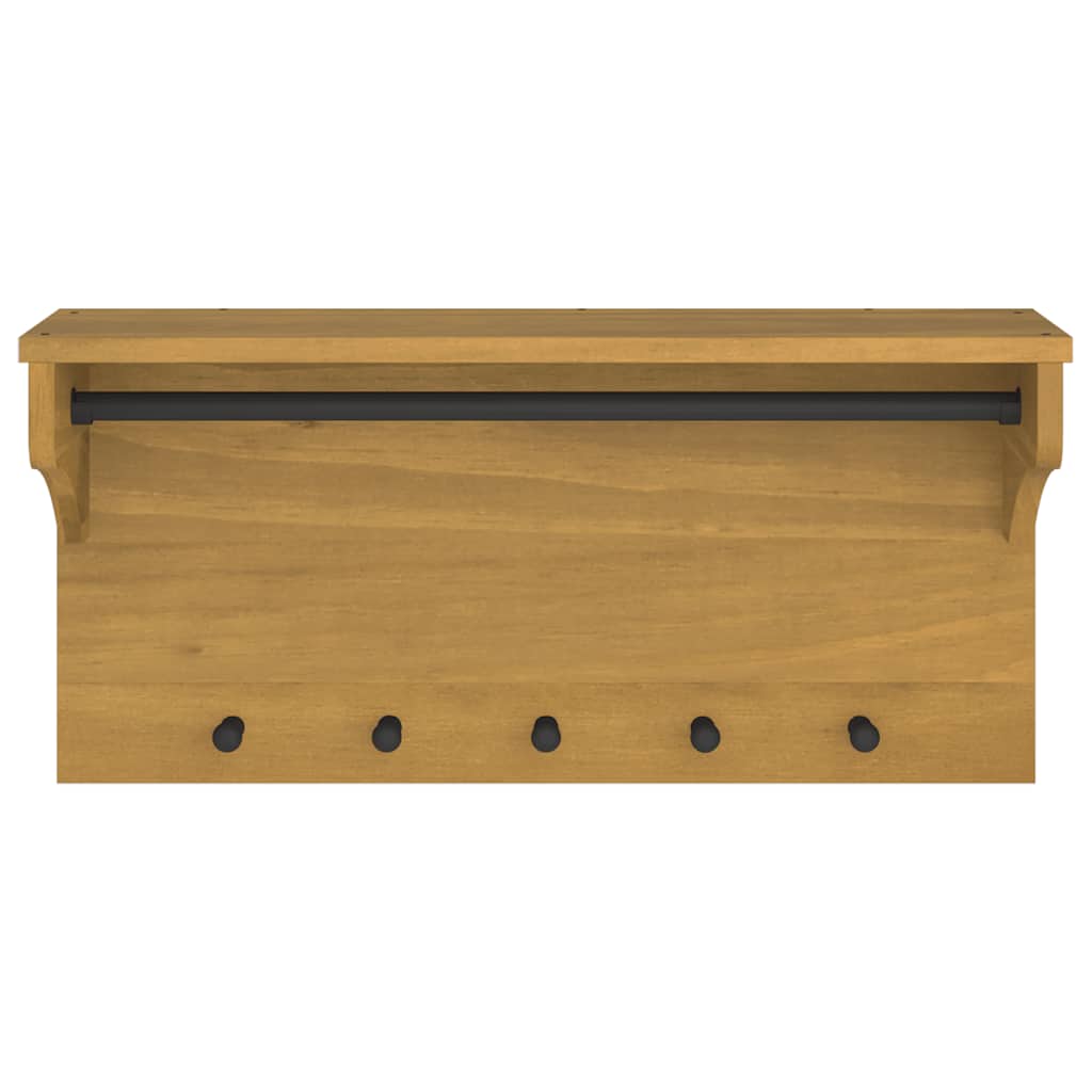 Appendiabiti da Parete SANDNES 87x30x42 cm in Legno di Pino