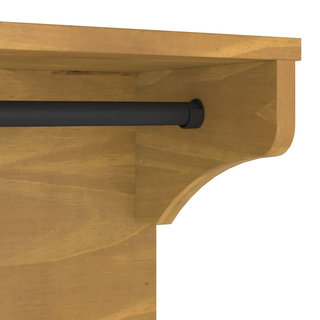 Appendiabiti da Parete SANDNES 87x30x42 cm in Legno di Pino