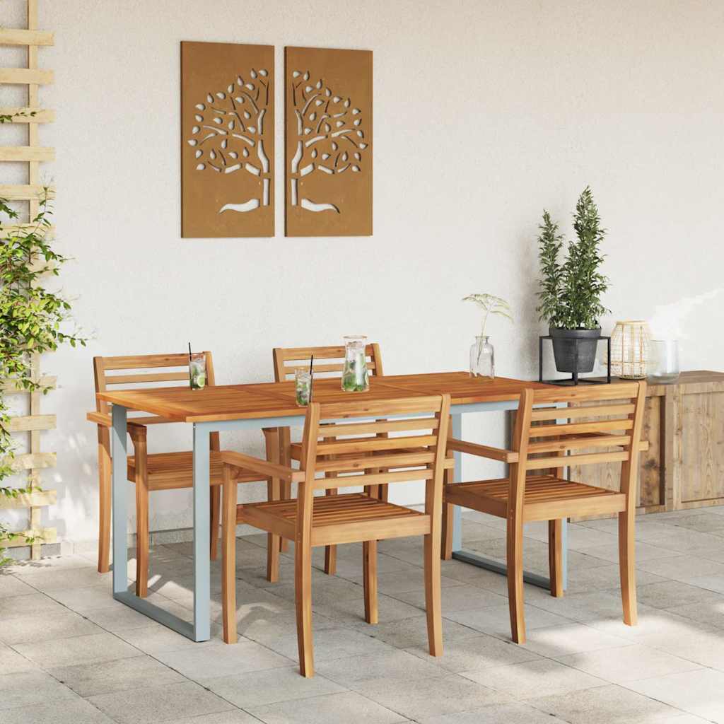 Tavolo da Giardino Grigio 160 x 80 x 75 cm