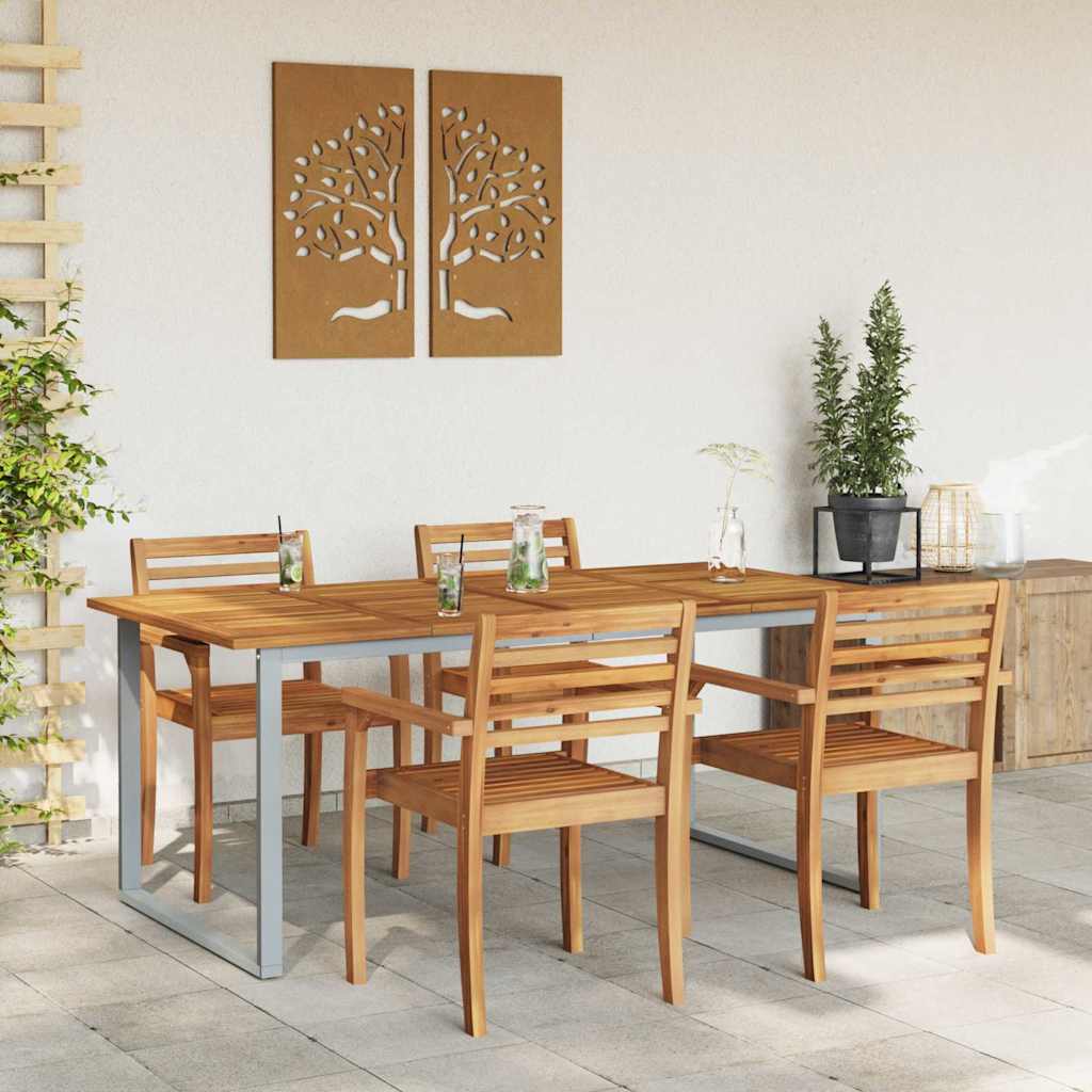 Tavolo da Giardino Grigio 180 x 90 x 75 cm