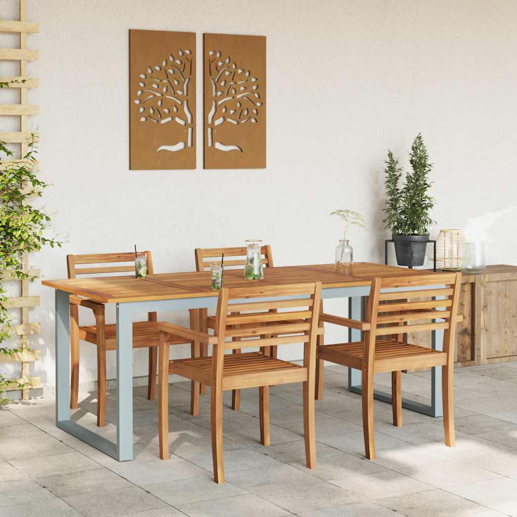Tavolo da Giardino Grigio 200 x 90 x 75 cm
