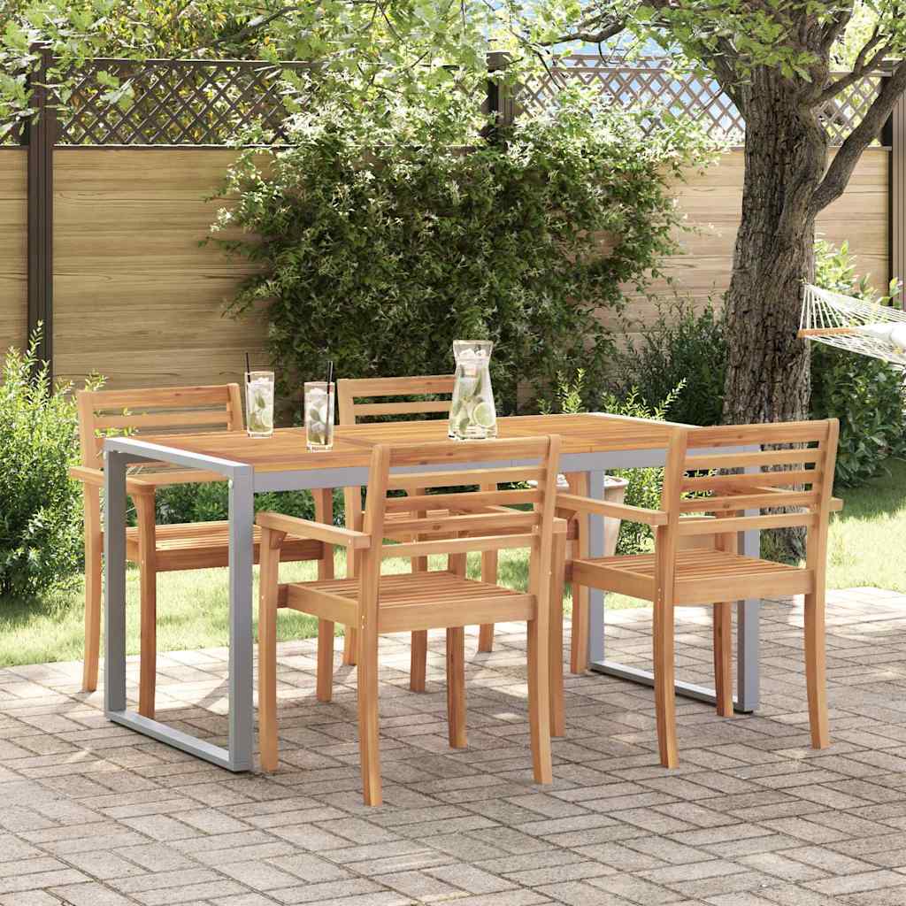 Tavolo da Giardino Grigio 160 x 80 x 75 cm