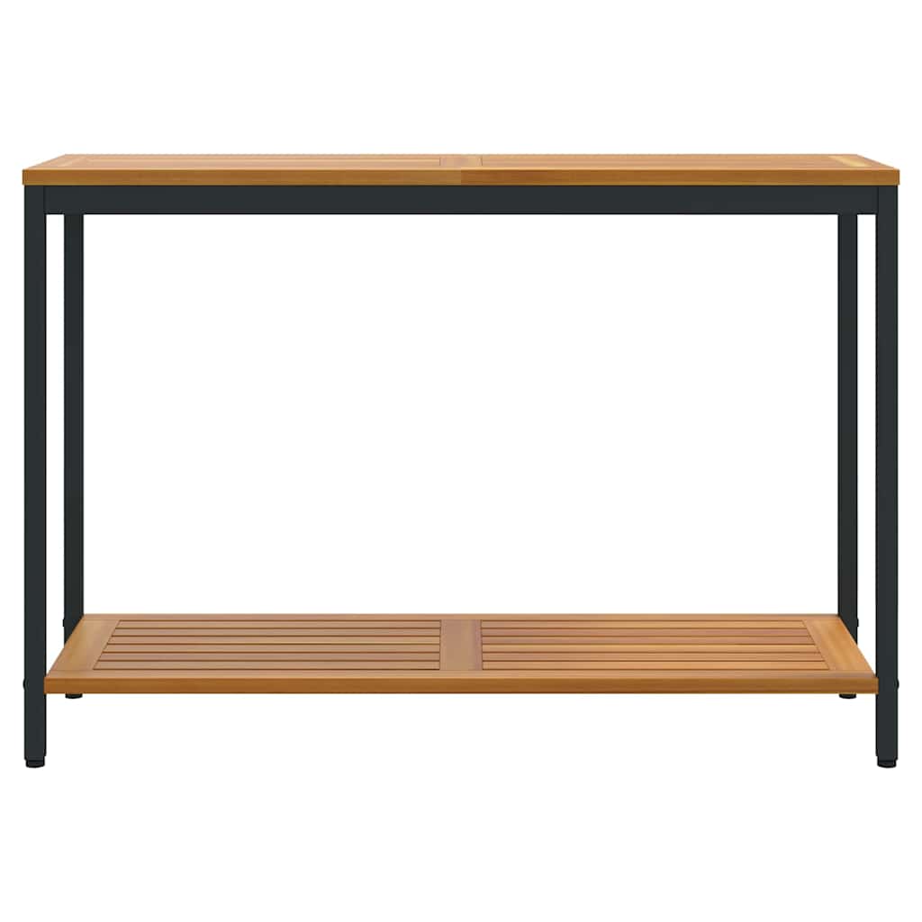 Tavolo da Esterno Naturale e Nero 110 x 35 x 75 cm