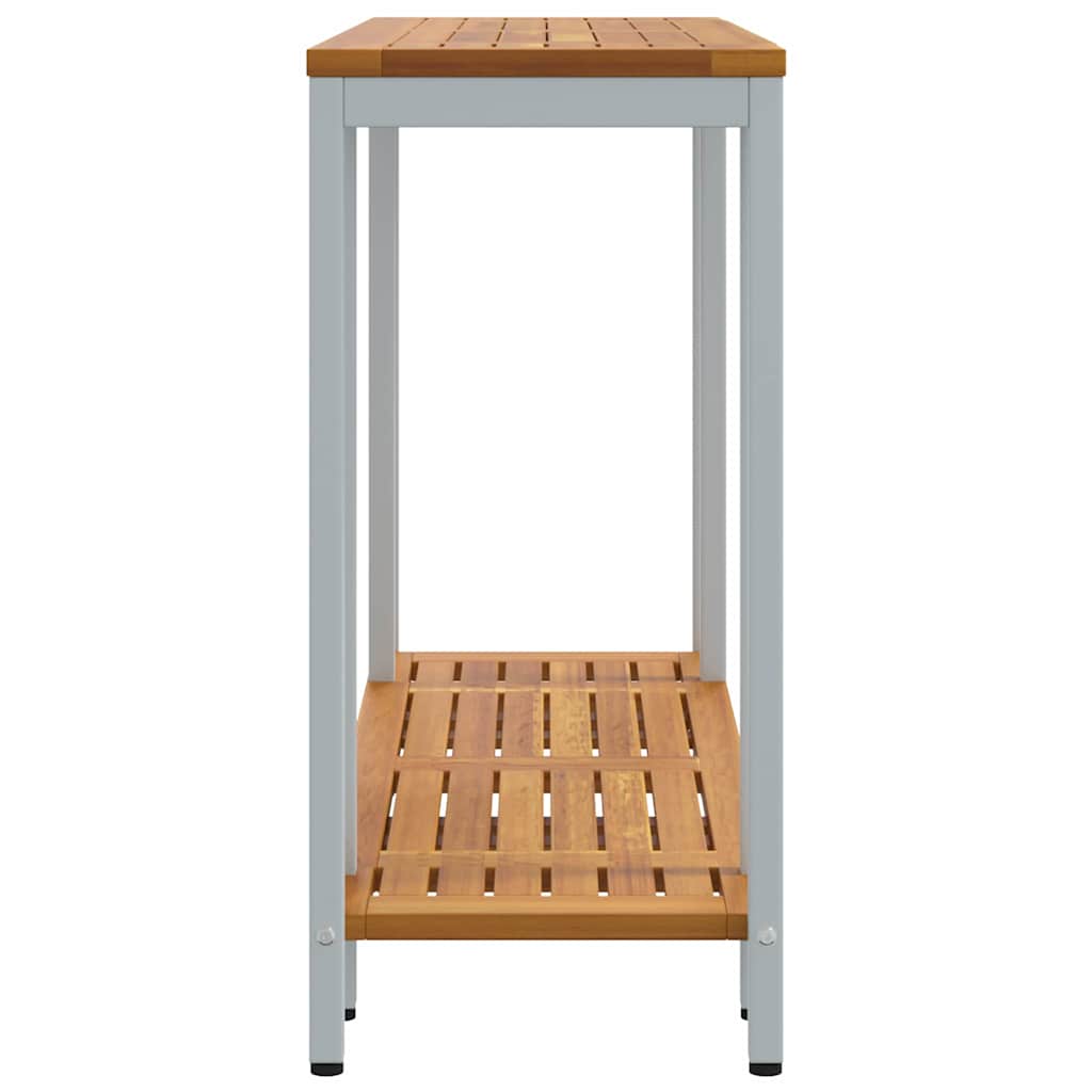 Tavolo da Esterno Naturale e Grigio 110 x 35 x 75 cm