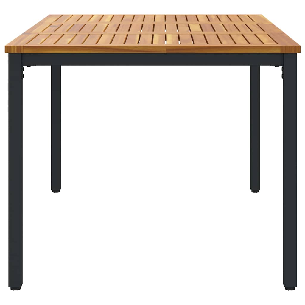 Tavolo da Esterno Naturale e Nero 150 x 90 x 75 cm