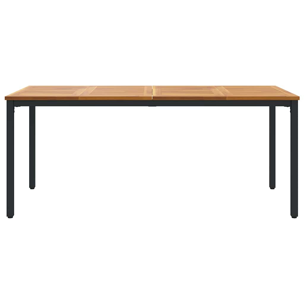 Tavolo da Esterno Naturale e Nero 180 x 90 x 75 cm