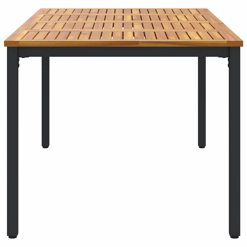 Tavolo da Esterno Naturale e Nero 180 x 90 x 75 cm
