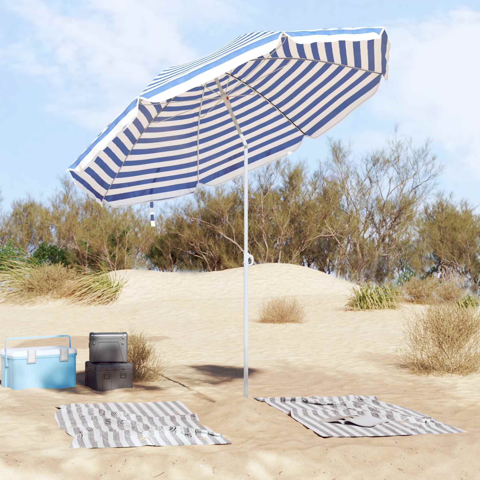 Ombrello da giardino 263 x 263 x 272 cm Poliestere 170T