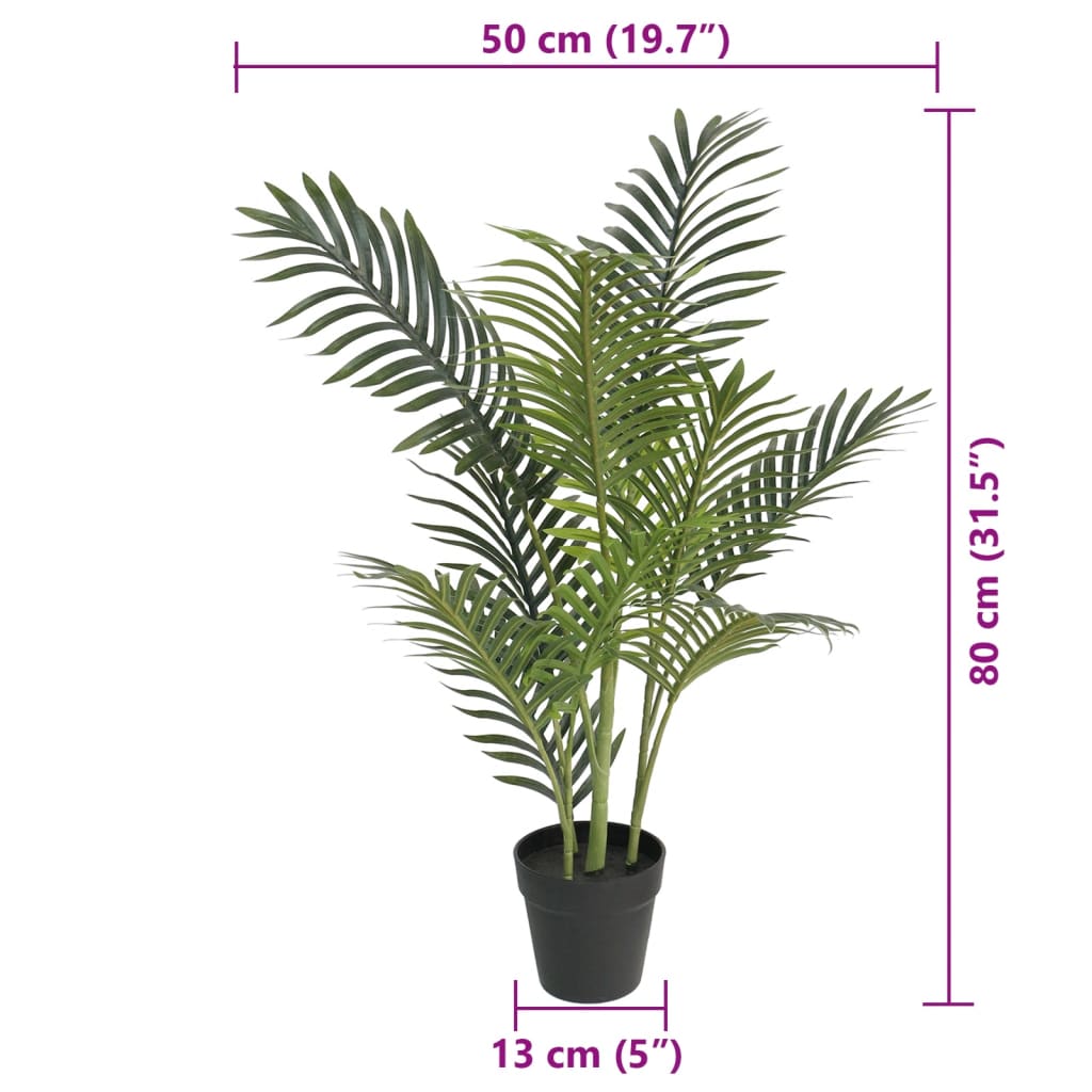 Palma Artificiale Verde 80 cm in PP