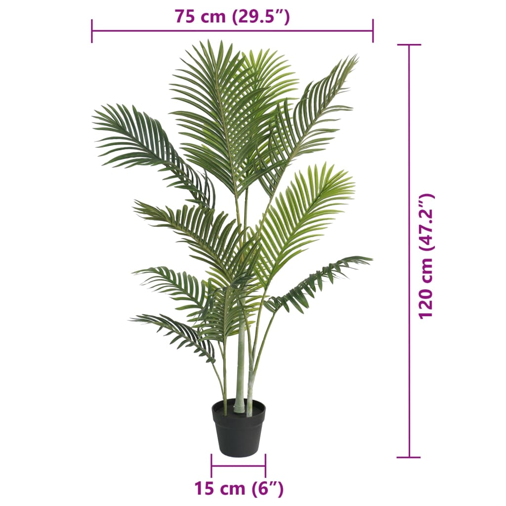 Palma Artificiale Verde 120 cm in PP