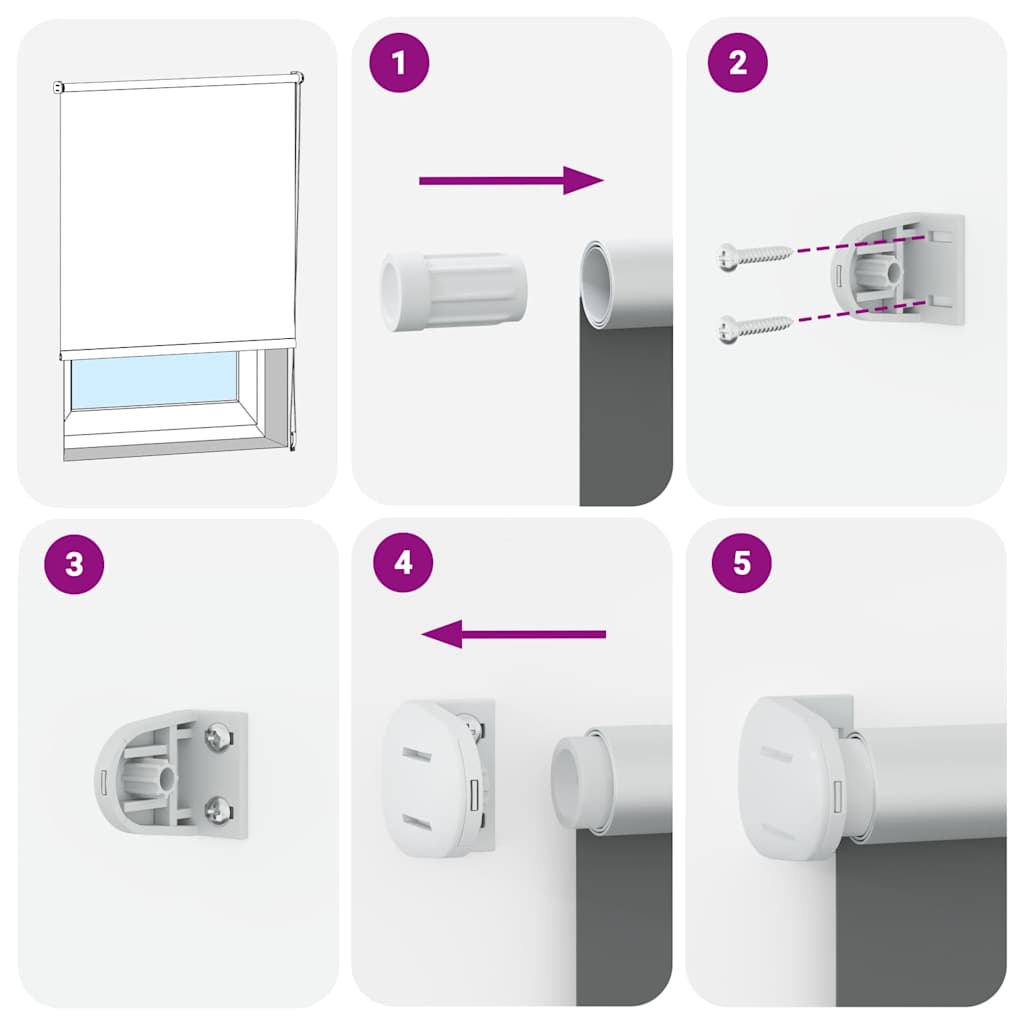 Tenda a Rullo Oscurante 55x175 cm Larghezza Tessuto 50,7 cm
