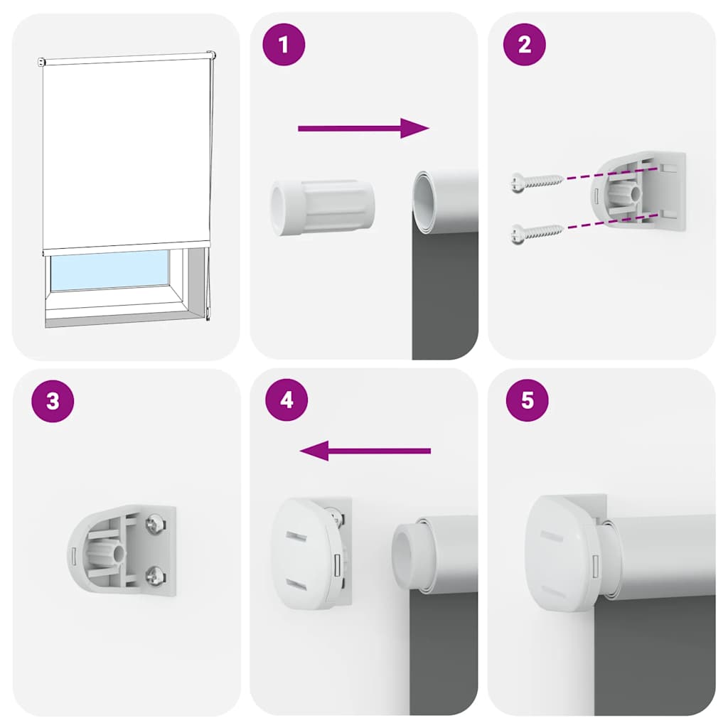 Tenda a Rullo Oscurante 80x230 cm Larghezza Tessuto 75,7 cm