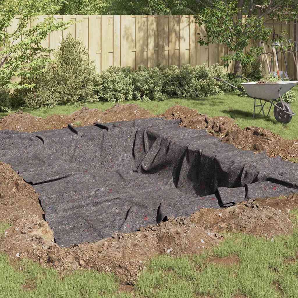 Tessuto per Laghetti 1 x 10 m Poliestere e Cotone Grigio