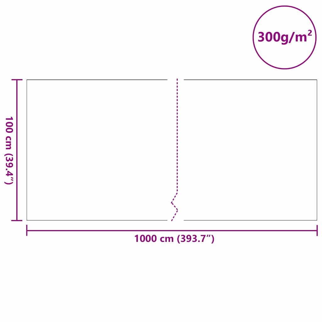 Tessuto per Laghetti 1 x 10 m Poliestere e Cotone Grigio