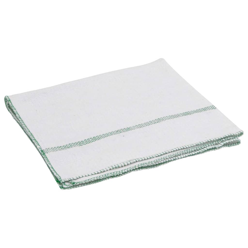 Panni per la Pulizia 5pz Righe Bianche e Verdi 50x60 cm