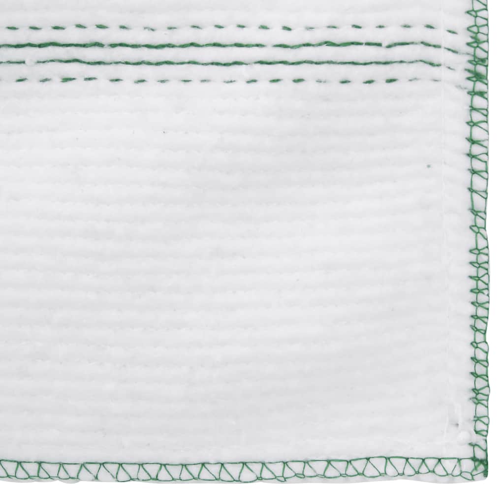 Panni per la Pulizia 10pz Righe Bianche e Verdi 50x60 cm