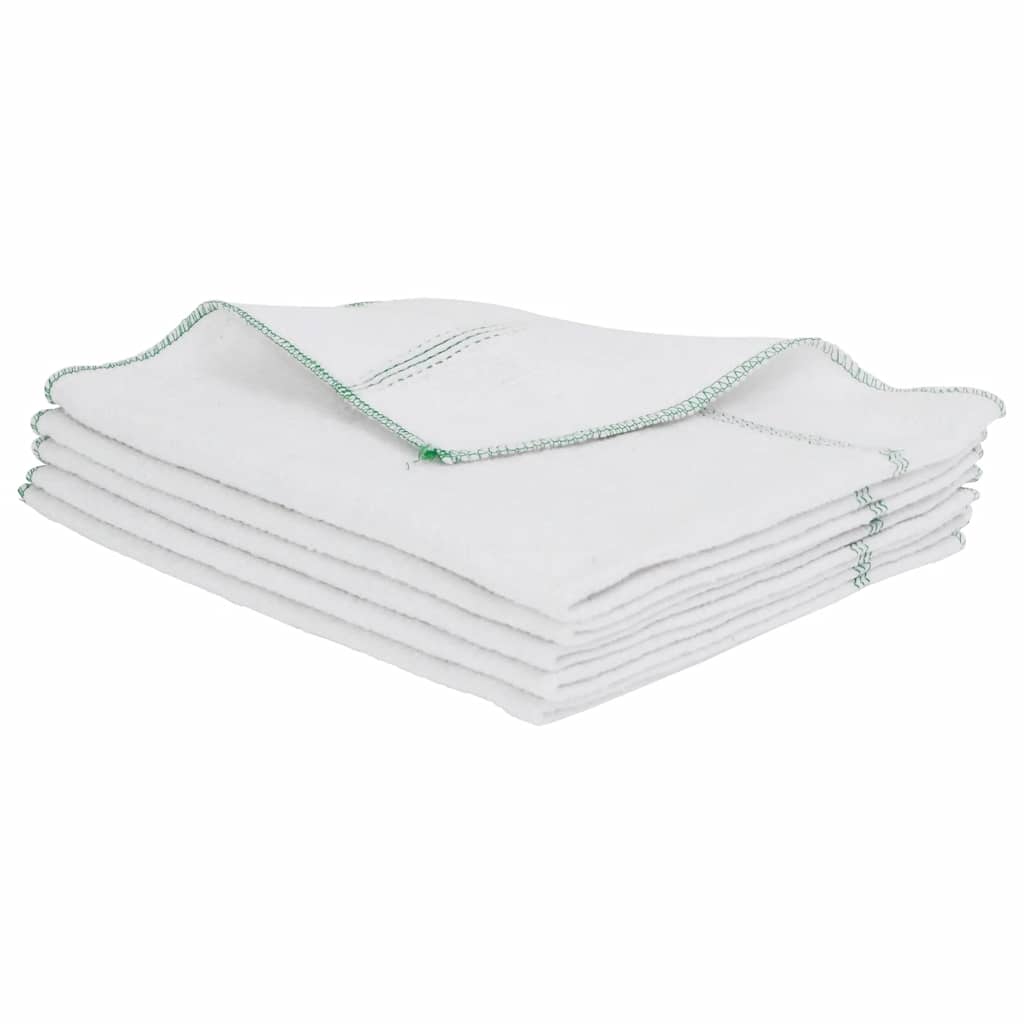 Panni per la Pulizia 10pz Righe Bianche e Verdi 50x60 cm