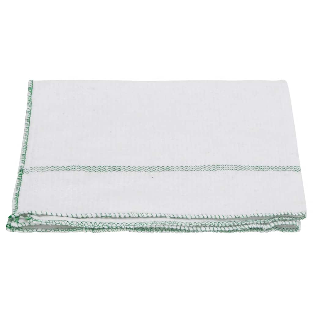 Panni per la Pulizia 10pz Righe Bianche e Verdi 50x60 cm