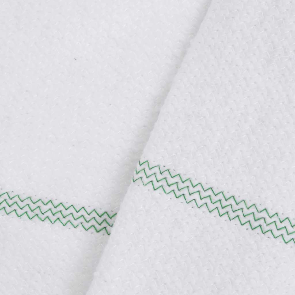 Panni per la Pulizia 10pz Righe Bianche e Verdi 50x60 cm