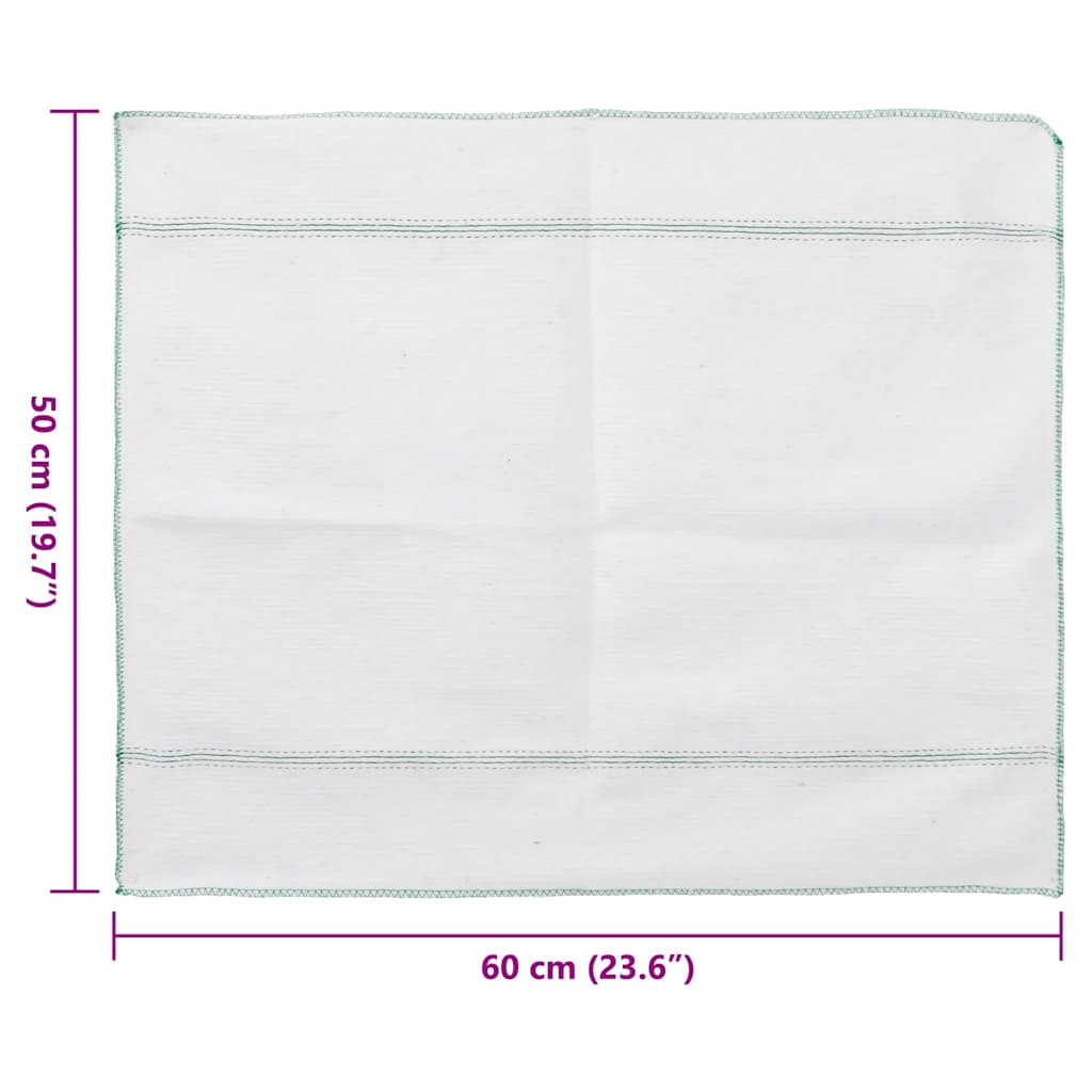 Panni per la Pulizia 50pz Righe Bianche e Verdi 50x60 cm