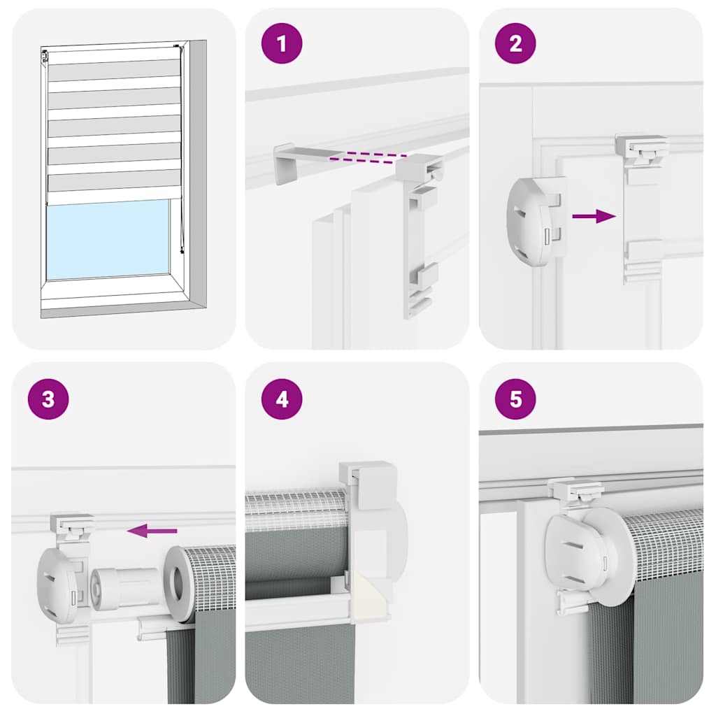 Tenda a Rullo Zebra Larghezza Tessuto 90,9 cm Poliestere