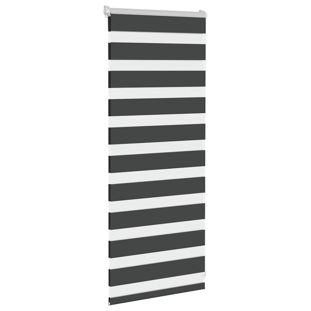 Tenda a Rullo Zebra Nero Larghezza Tessuto 60,9 cm Poliestere