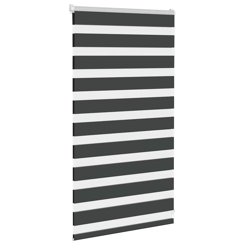 Tenda a Rullo Zebra Nero Larghezza Tessuto 65,9 cm Poliestere