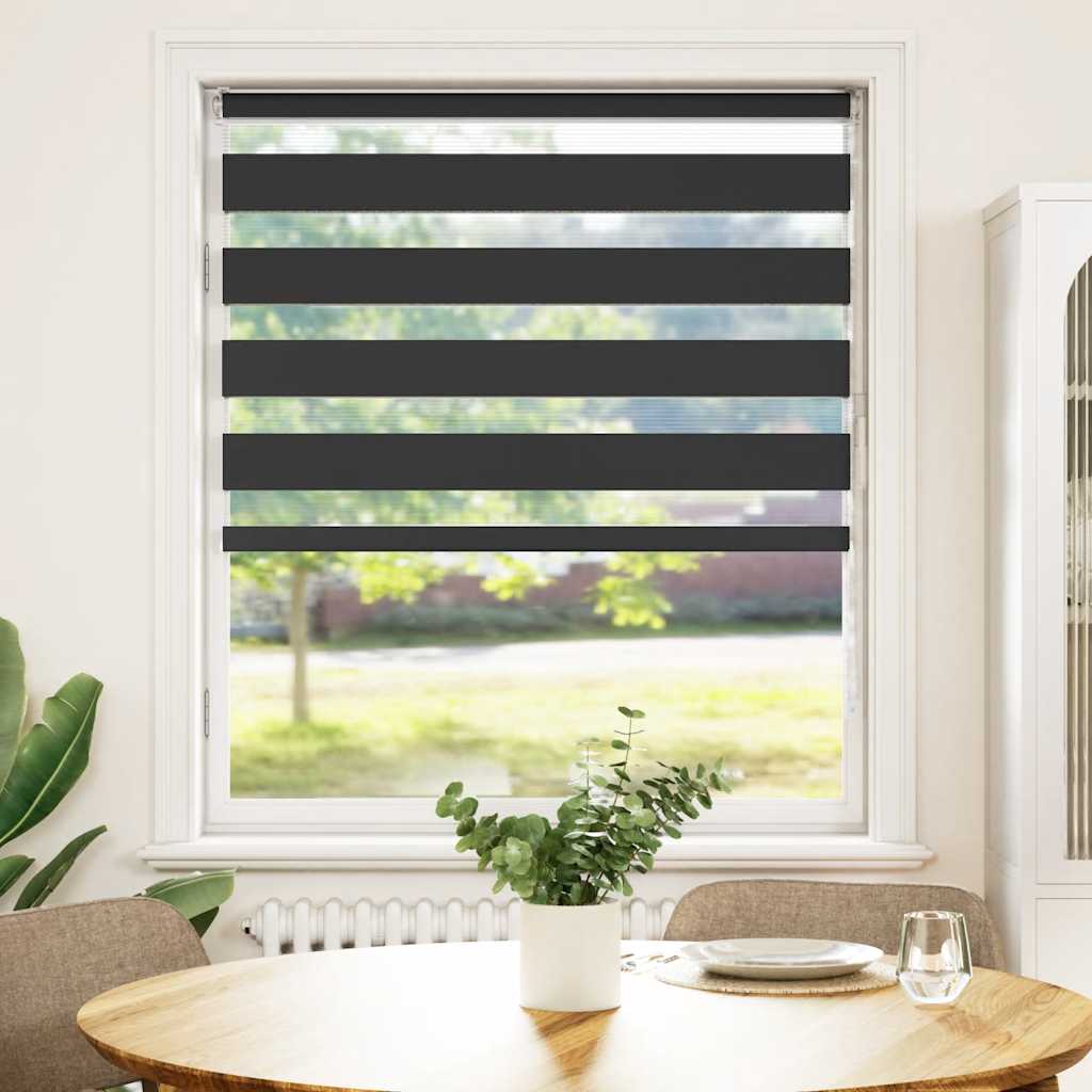 Tenda a Rullo Zebra Nero Larghezza Tessuto 100,9 cm Poliestere