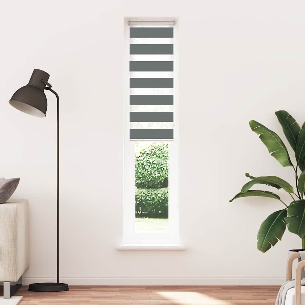 Tenda a Rullo Zebra Nero Larghezza Tessuto 115,9 cm Poliestere