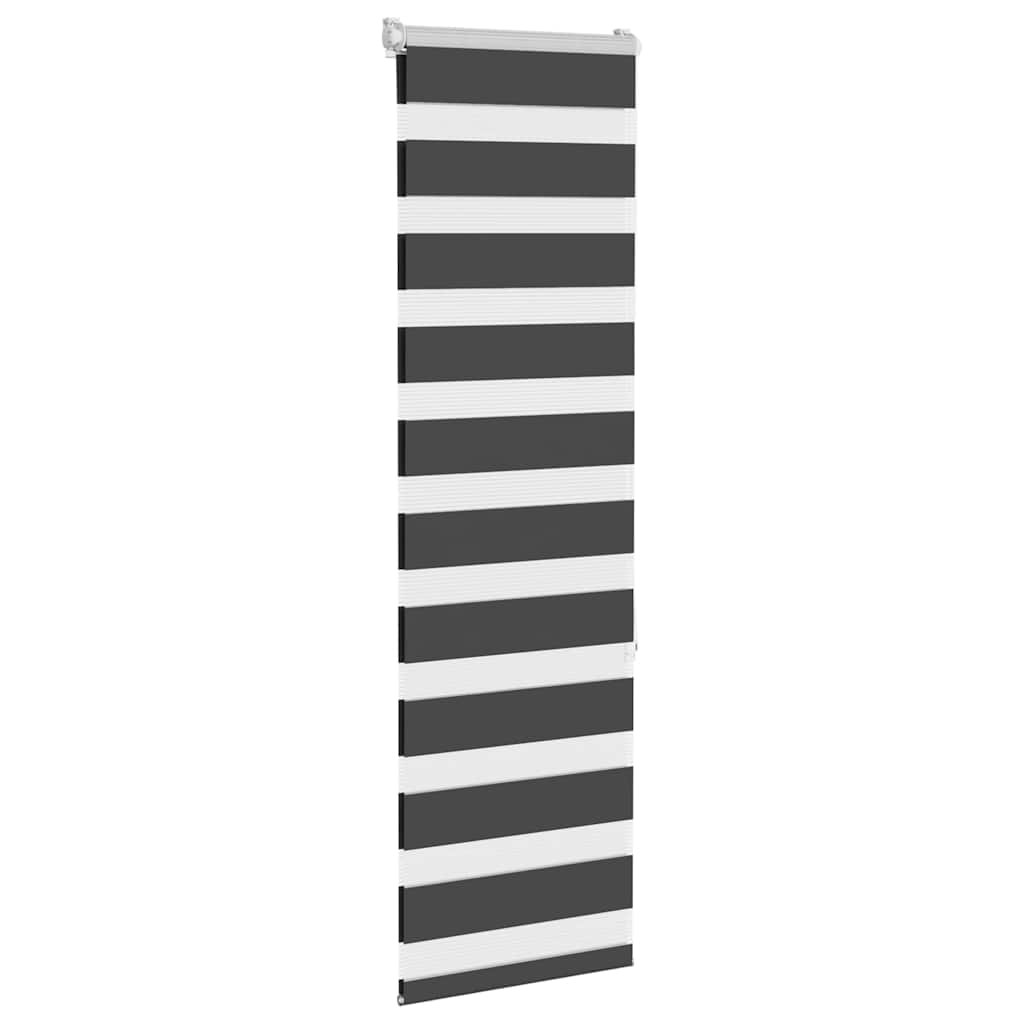 Tenda a Rullo Zebra Nero Larghezza Tessuto 40,9 cm Poliestere