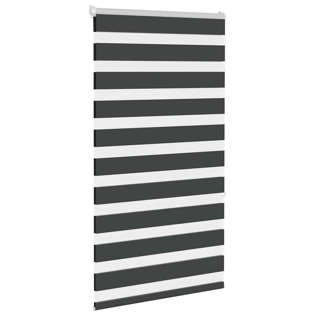 Tenda a Rullo Zebra Nero Larghezza Tessuto 70,9 cm Poliestere